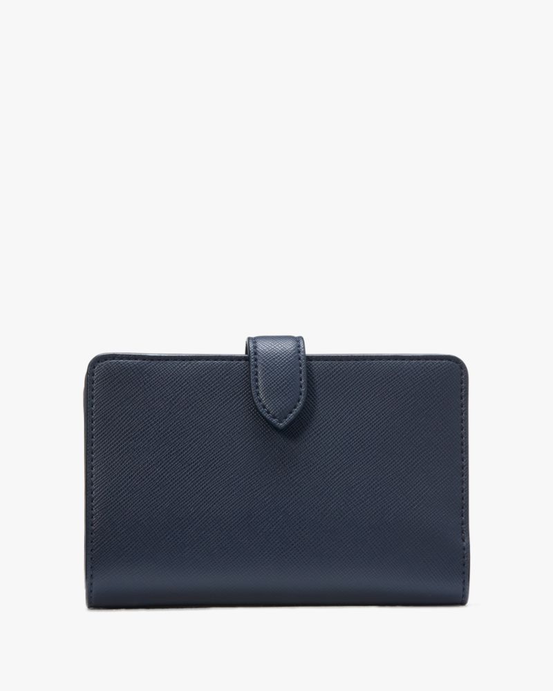 Kate Spade,Schuyler Medium Compact Bifold Wallet,Blazer Blue