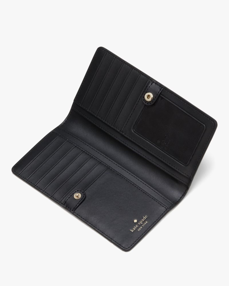 Kate Spade,Dana Daisies Large Slim Bifold Wallet,
