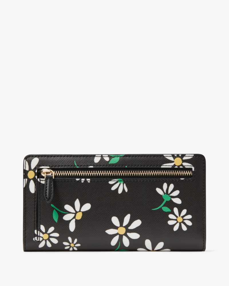 Kate Spade,Dana Daisies Large Slim Bifold Wallet,