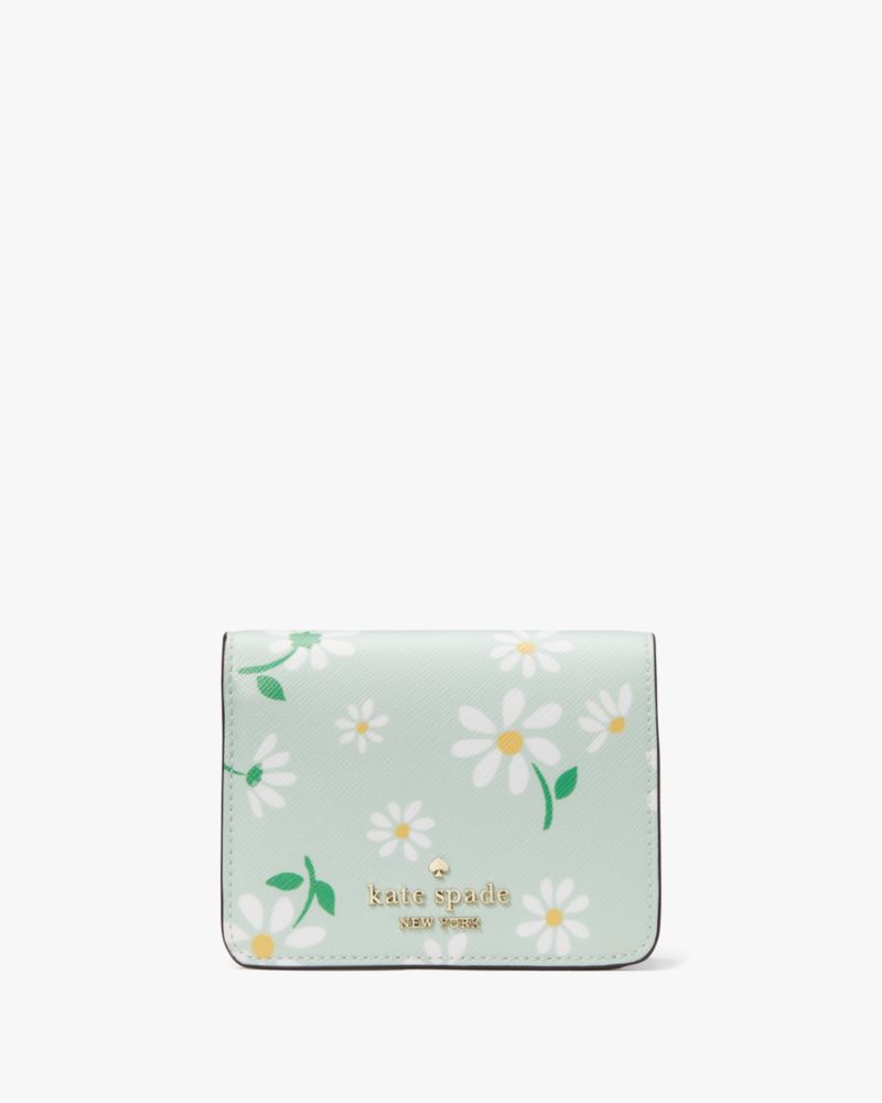 Kate Spade,マディソン スキャッタード デイジー プリント スモール バイフォールド ウォレット,財布小物,クリスタルブルーマルチ