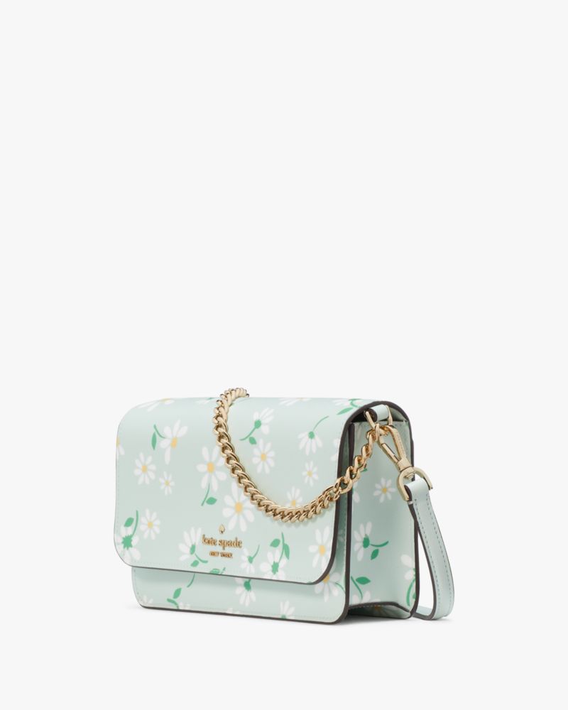 Kate Spade,Madison Day Tripper Daisy Small Flap Crossbody,Crystal Blue Multi