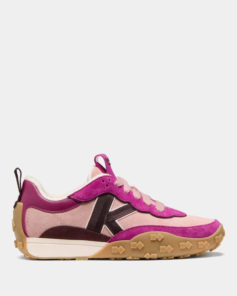 Kate Spade,K As In Kate Runner,Mesh, Leather,Casual,Mixed Media, Logo,Pull Tab,Breathable,Casual,