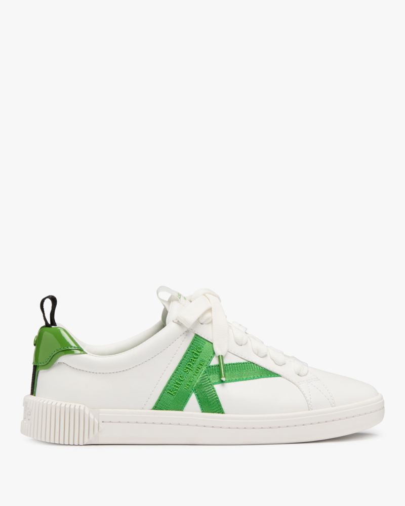 Kate Spade,K As In Kate Court Sneaker,Lining Twill,Leather,Lining Cotton,Casual,Word Embellishment,Piping,Logo,Pull Tab,Br...,