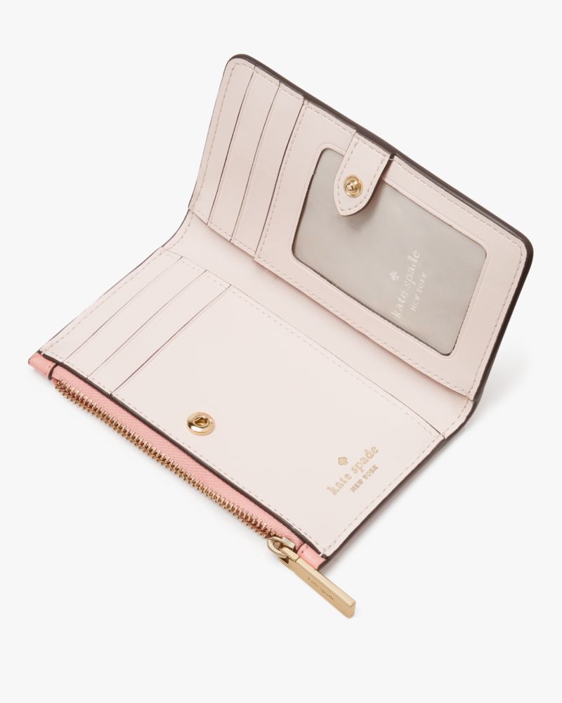 Kate Spade,Day Tripper Small Slim Bifold Wallet,Peachy Rose Multi