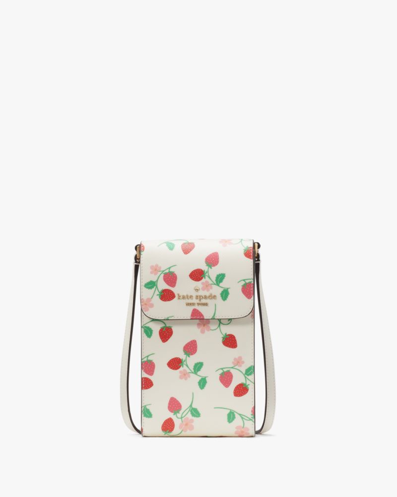 Kate Spade,Strawberry Vine North South Phone Crossbody,