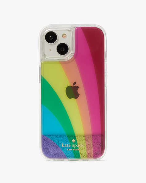 Kate Spade,Rainbow Liquid Resin iPhone 15 Case,Multi