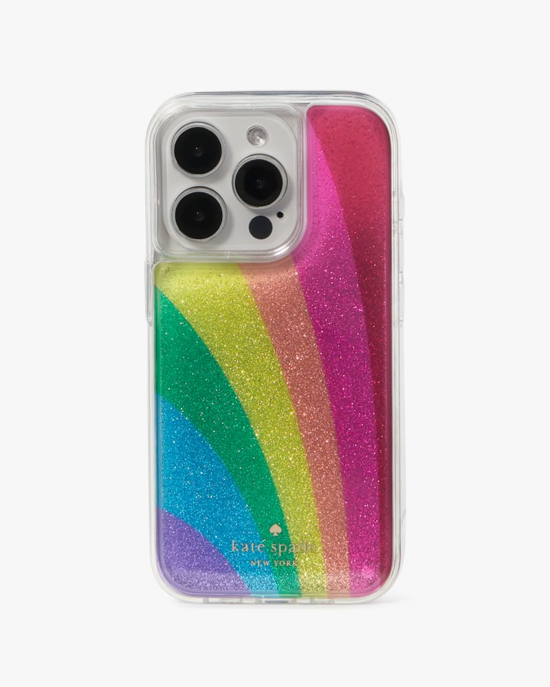 Kate Spade,Rainbow Collection iPhone 15 Pro Case,Multi