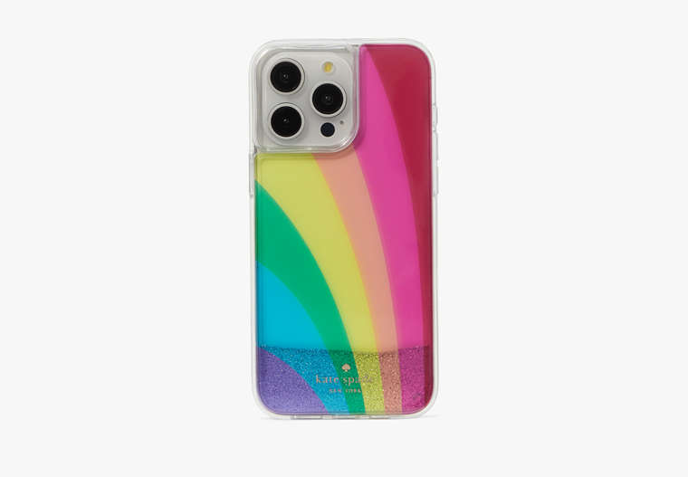 Kate Spade,Rainbow Liquid Resin iPhone 15 Pro Max Case,Multi