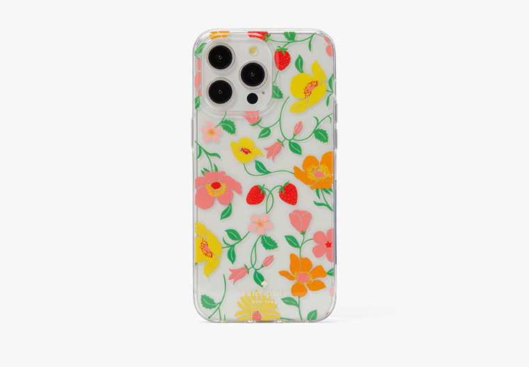 Kate Spade,Strawberry Garden Stability Ring And Case iPhone 15 Pro Max,Clear image number 0