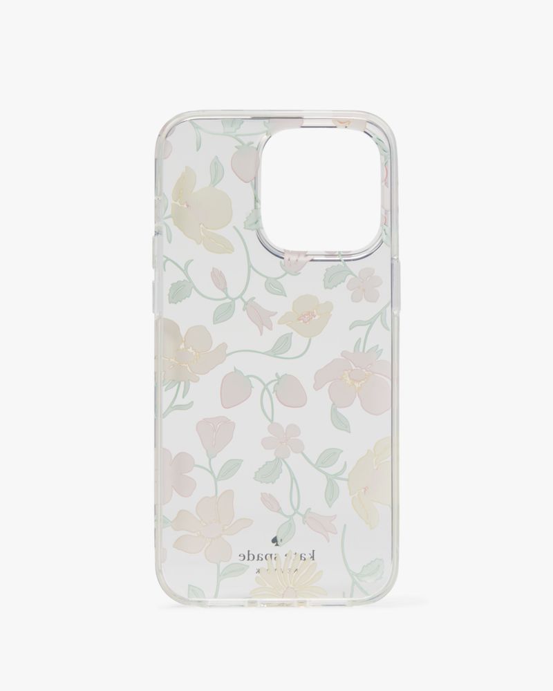 Kate Spade,Strawberry Garden Stability Ring And Case iPhone 15 Pro Max,Clear