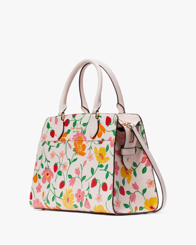 Kate Spade,Madison Strawberry Garden Printed Medium Satchel,