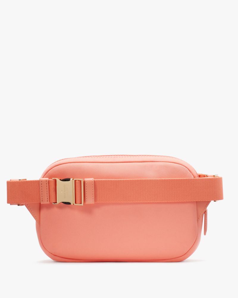 Kate Spade,Rainbow Collection Belt Bag,Lining Nylon,Belt Bag,Metal,Logo,Casual,Coral