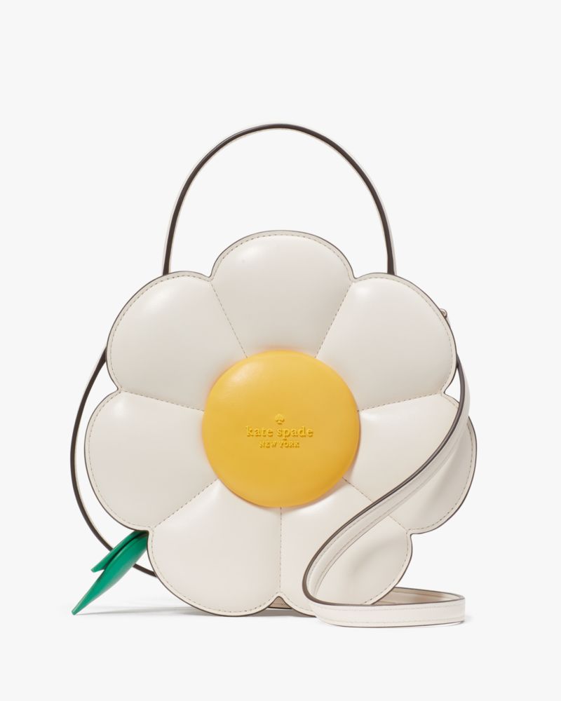 Kate Spade,Day Tripper 3d Daisy Crossbody,White