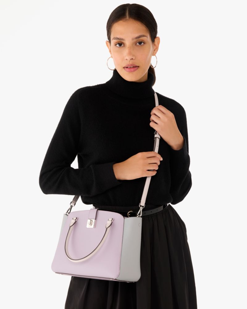 Kate Spade,Phoebe Colorblock Medium Satchel,Lining Leather,Satchel,PVC,Color Block,Lined,Day Party,