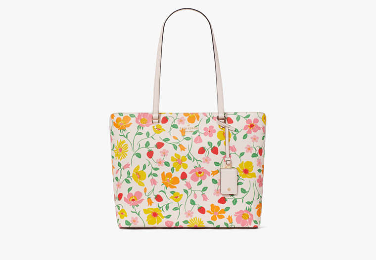 Kate Spade,Perfect Strawberry Garden Large Tote,Pink Multi image number 0