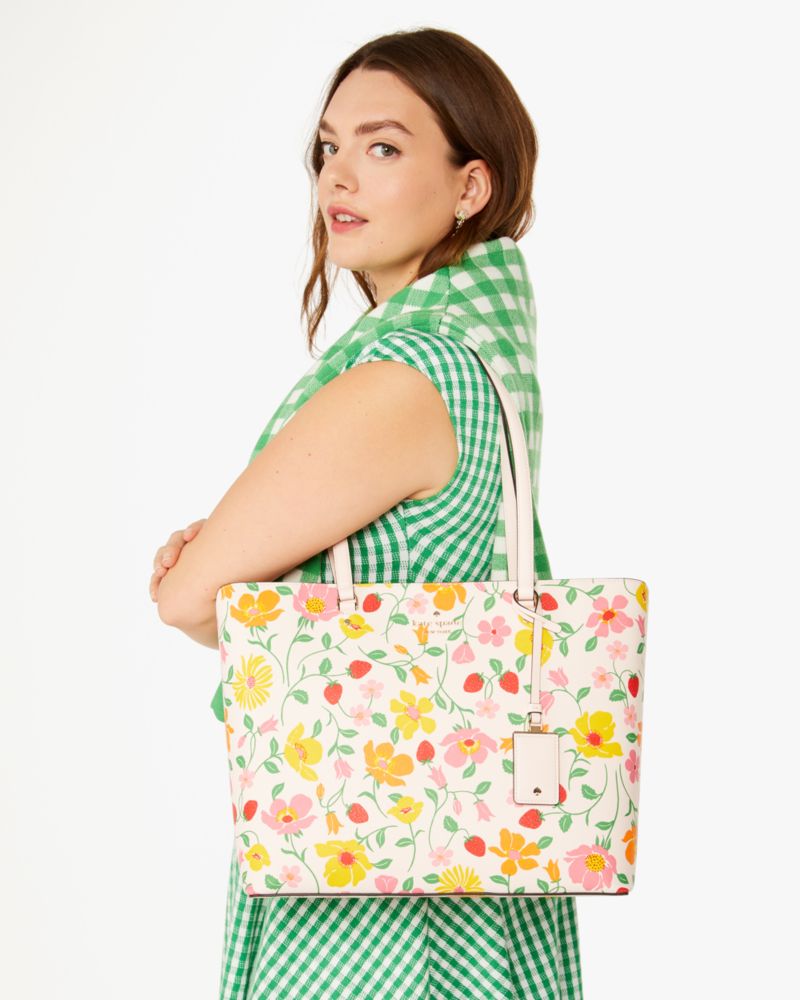 Kate Spade,Perfect Strawberry Garden Large Tote,