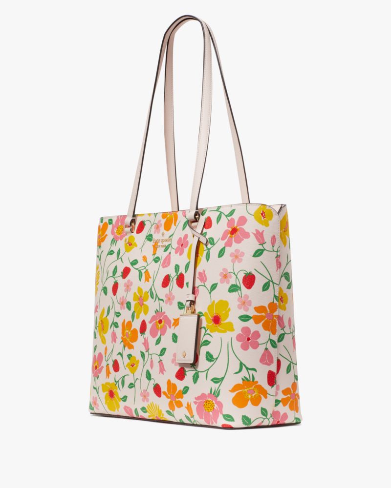 Kate Spade,Perfect Strawberry Garden Large Tote,Pink Multi