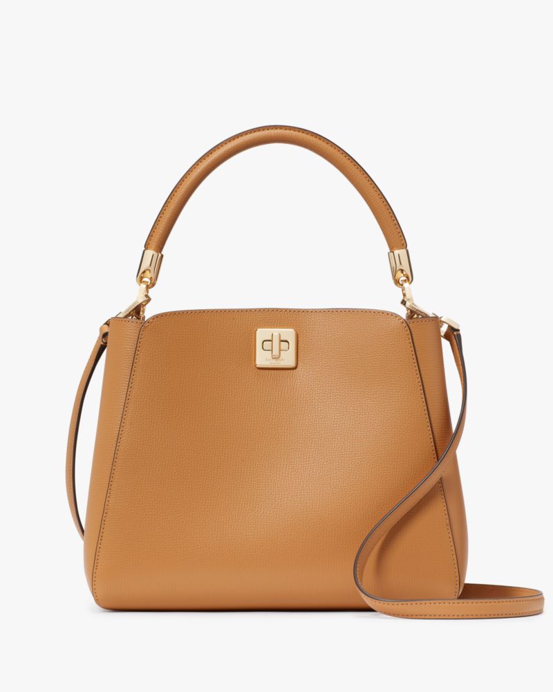 Kate Spade,Phoebe Medium Top Handle Satchel,Lining Leather,Satchel,PVC,No Embellishment,Lined,Work,Brown