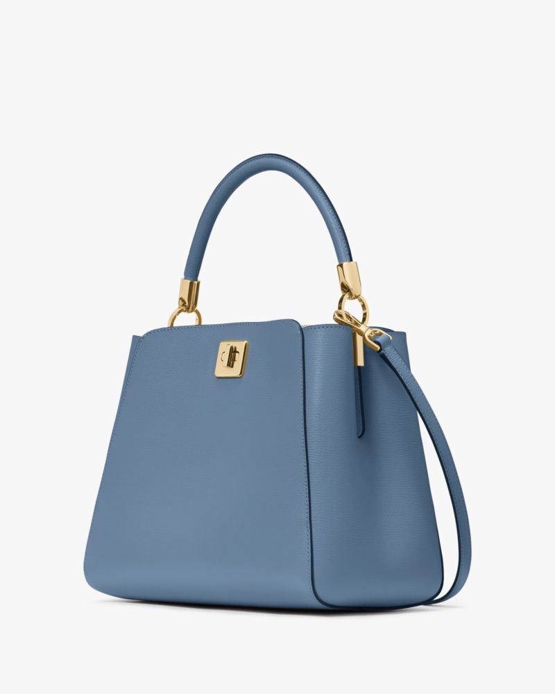 Kate Spade,Phoebe Medium Top Handle Satchel,Lining Leather,Satchel,PVC,Engraved Detail,Logo,Lined,Work,