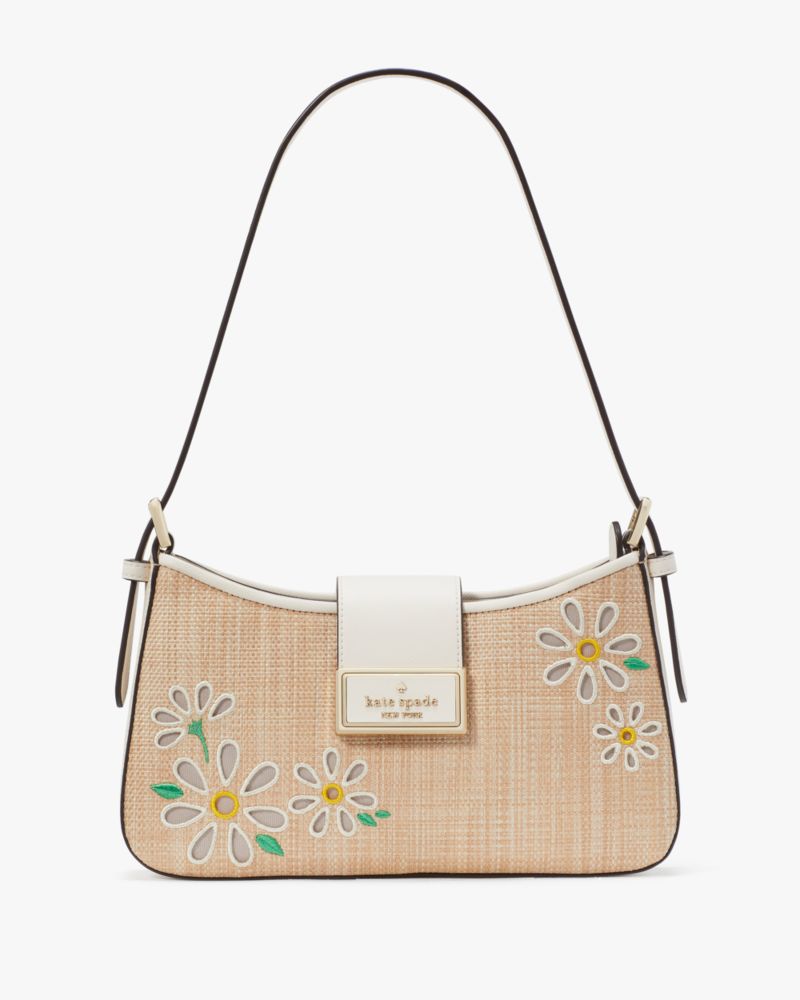 Kate Spade,Reegan Daisy Straw Small Shoulder Bag,