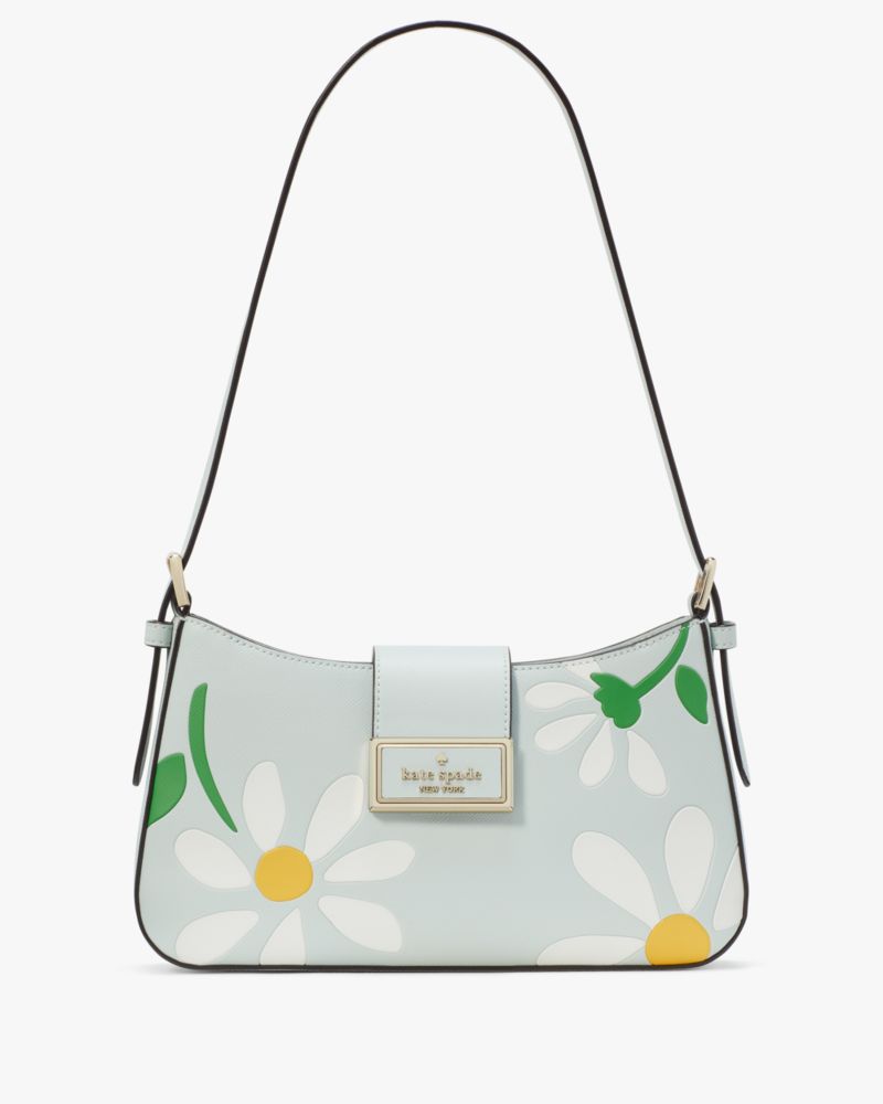 Kate Spade,Reegan Day Tripper Small Shoulder Bag,Floral,Crystal Blue Multi