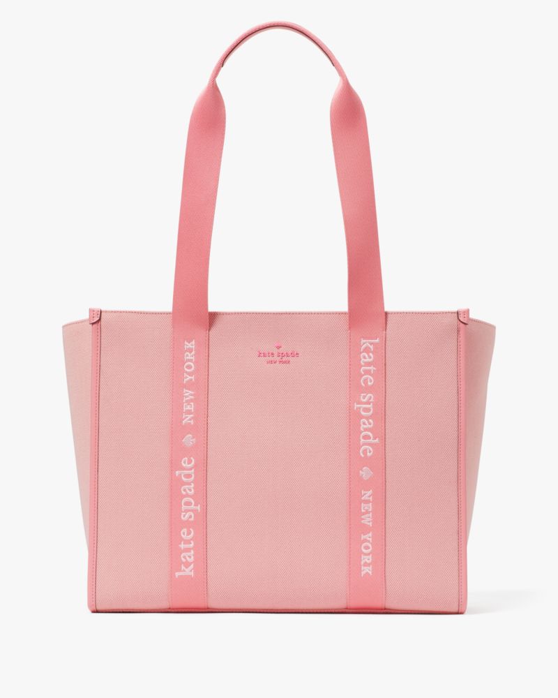 Kate Spade,Kip Canvas Large Tote,Blosson Pink Multi