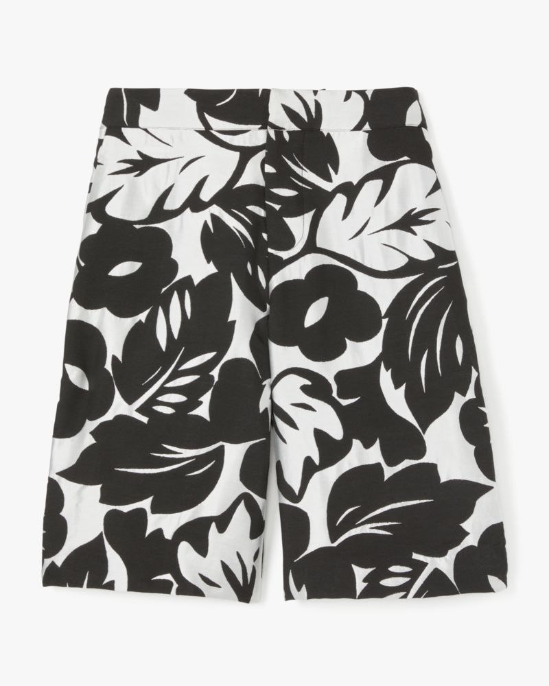 Kate Spade,Tropical Foliage Bermuda Shorts,Tropical Foliage print,Fresh White/Black