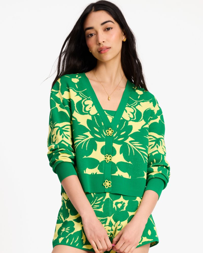 Kate Spade,Tropical Foliage Cardigan,Tropical Foliage print,Sunnyside