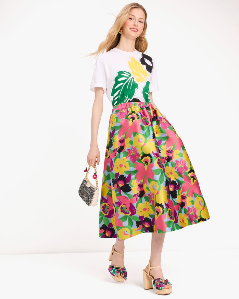 Kate Spade,Orchid Bloom Skirt,Orchid Bloom print,Multi
