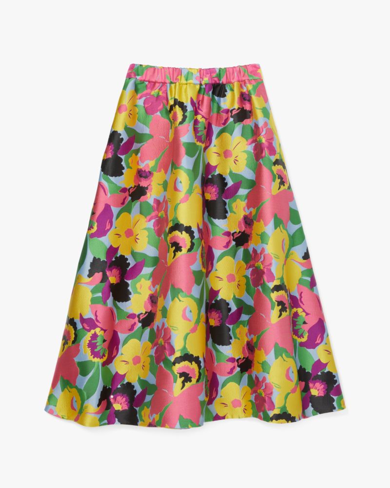 Kate Spade,Orchid Bloom Skirt,Polyester,A-Line,No Embellishment,Day Party,