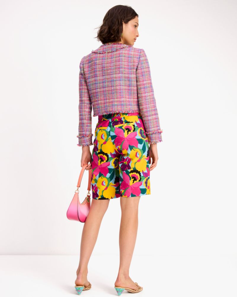 Kate Spade,フローラル エンベリッシュド ツイード ジャケット,ウェア,