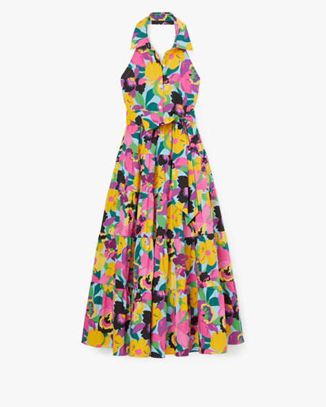 Kate Spade,Orchid Bloom Halter Dress,Orchid Bloom print,Day,Multi