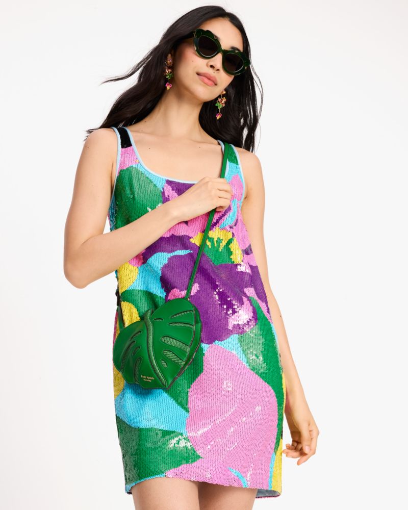 Kate Spade,Orchid Bloom Sequin Dress,Orchid Bloom print,Cocktail,Multi