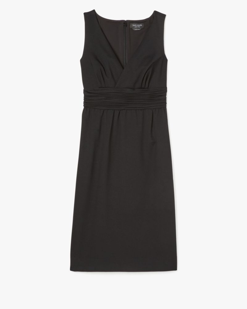 Kate Spade,V-neck Ponte Dress,Cocktail,Black