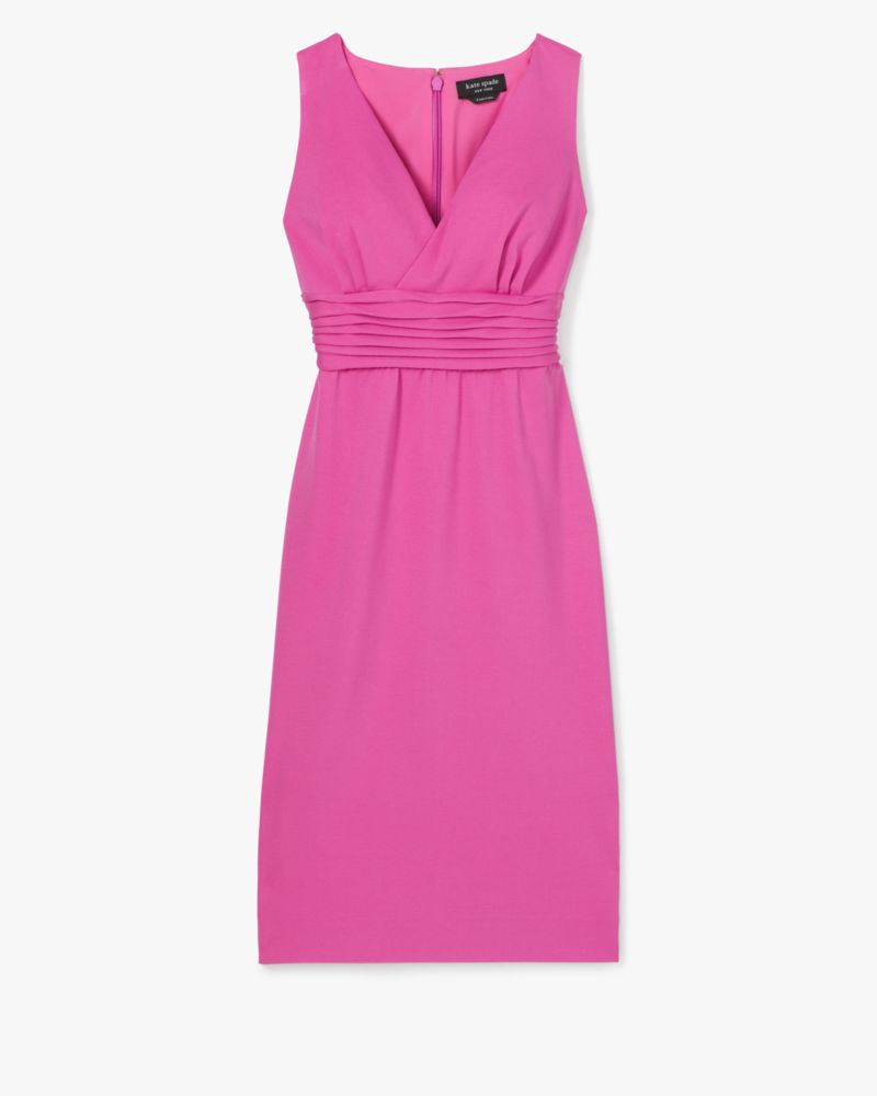 Kate Spade,V-neck Ponte Dress,Cocktail,Rhododendron Grove