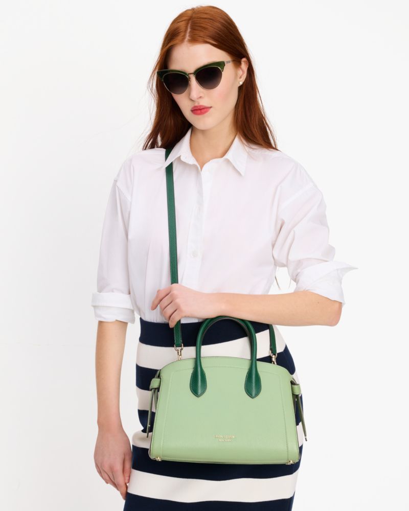 Knott Colorblock Satchel mit Reißverschluss oben, mittelgroß, , Product