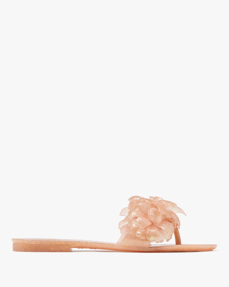 Kate Spade,Jaylee Slide Sandals,Flip Flops,PVC,3D Embellishment,Water Friendly,Day Party,