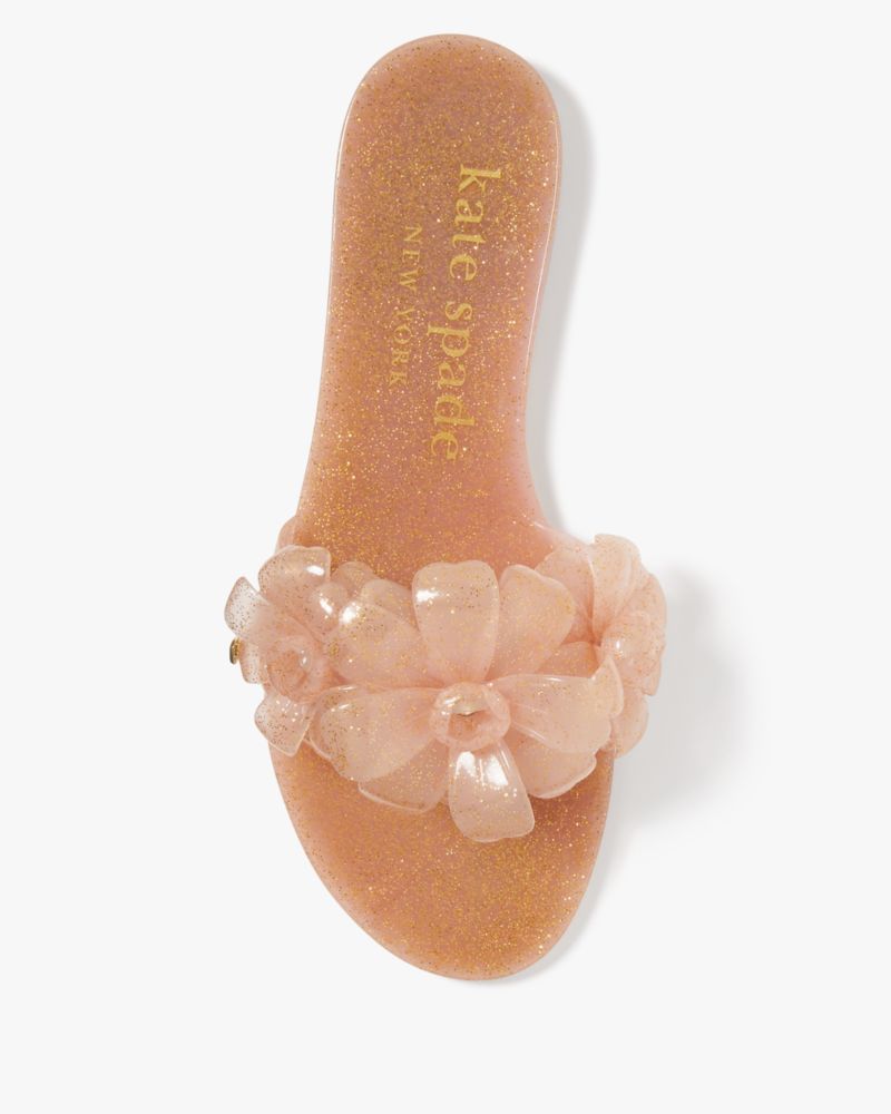 Kate Spade,Jaylee Slide Sandals,Flip Flops,PVC,3D Embellishment,Water Friendly,Day Party,