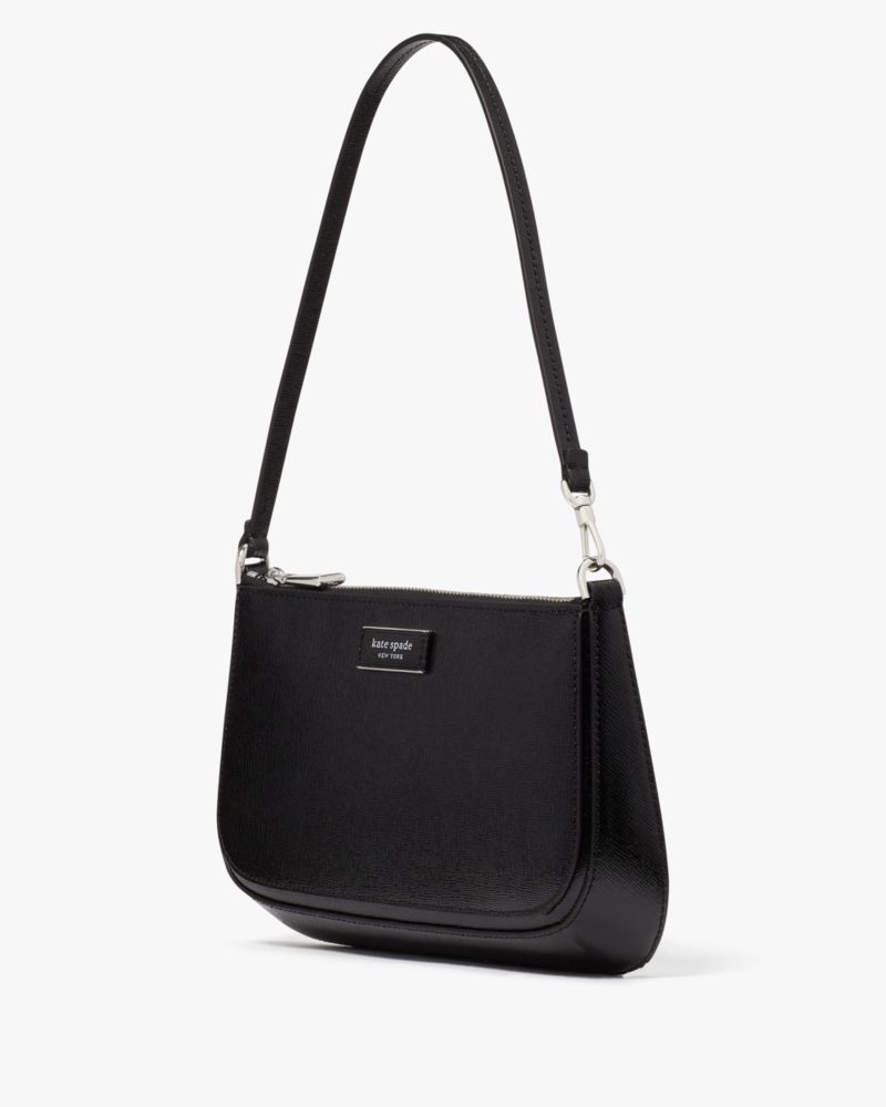 Kate spade shiny black purse sale