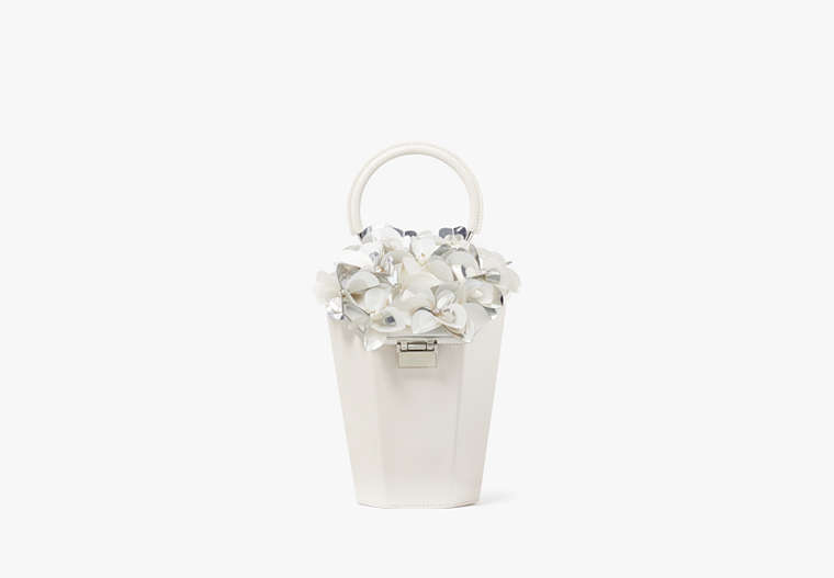 Kate Spade,In Bloom Bouquet Embellished 3D Vase Top-Handle,Cream Multi image number 0