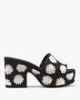Kate Spade,Ibiza Pom Pom Floral Sandals,Casual,Black/Cream