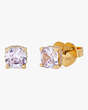 Kate Spade,Little Luxuries 6mm Square Studs,Gold/Lavender