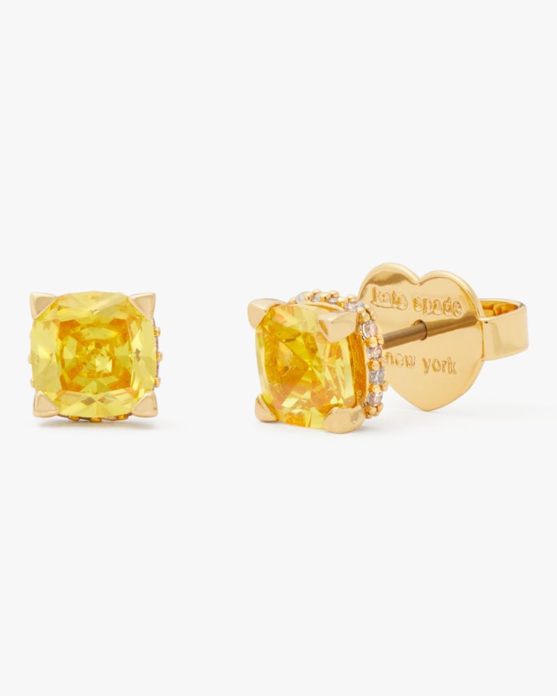 Kate Spade,Little Luxuries 6mm Square Studs,Yellow Gold