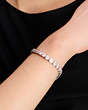 Kate Spade,Sweetheart Tennis Bracelet,Clear/Silver