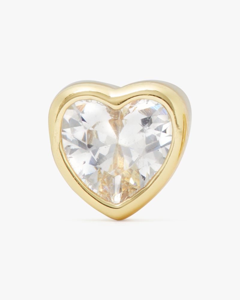 Kate Spade,スイートハート ミニ ピアス,ジュエリー,クリア/ゴールド