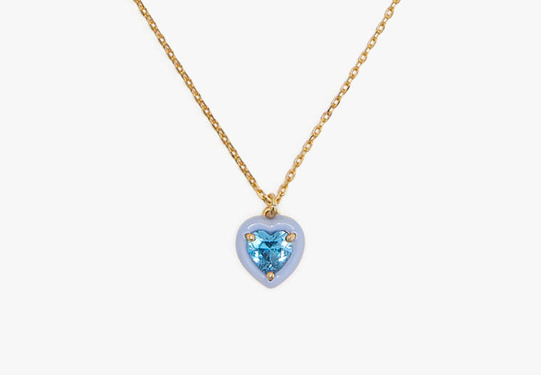 Kate Spade,Sweetheart Mini Pendant,Blue/Multi