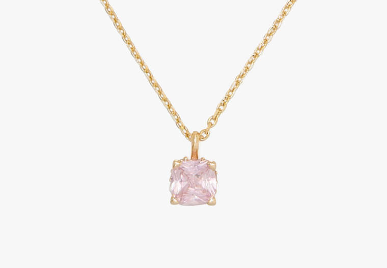 Kate Spade,Little Luxuries 6mm Square Pendant,Pink/Gold