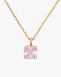 Kate Spade,Little Luxuries 6mm Square Pendant,Pink/Gold