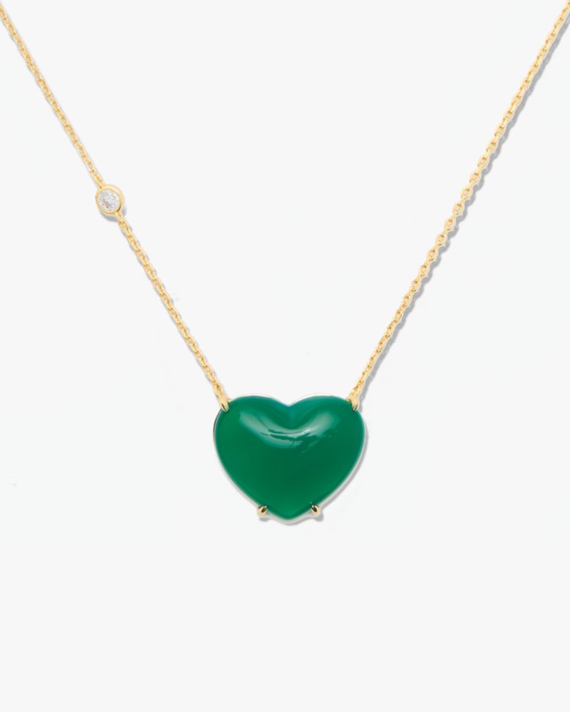 Kate Spade,Boris Lawrence Henson Foundation X Kate Spade Necklace,Single Strand,Agate,Gem Embellishment,Stones,Gold Plated...,Emerald