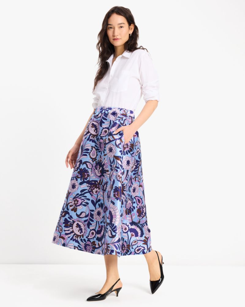 Kate Spade,Autumn Paisley Midi Skirt,